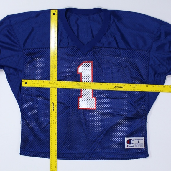Vintage 90s Champion #1 Football Mesh Crop Jersey - Picture 2 of 3